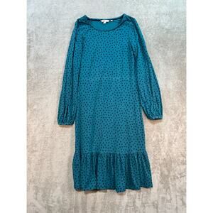 Boden Holly Jersey Midi Dress‎ Green Polka Dot UK8 US4 Missing Belt Preppy